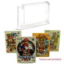 10x Nintendo N64 Japan Import Cib Game -Clear Plastic Protective Box Protectors