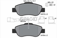 Bremsbelagsatz Scheibenbremse Pagid T2215N FüR Ford Ka RU8 Tdci Fiat 500