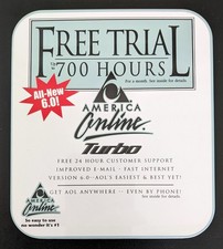 AOL Collectible CD-ROM in Metal Tin, Vintage America Online
