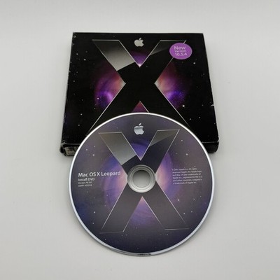 Apple Mac OS X Leopard Version 10.5.4 MB576Z/A Install Software Box Manual