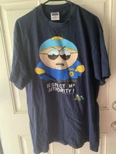 1998 Tultex South Park T-shirt. Cartman Respect My Authority Size Large