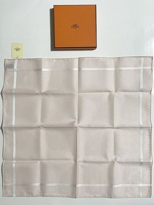 Hermes Petit Carre Baumwolle Taschentuch H Muster & Box enthalten Original