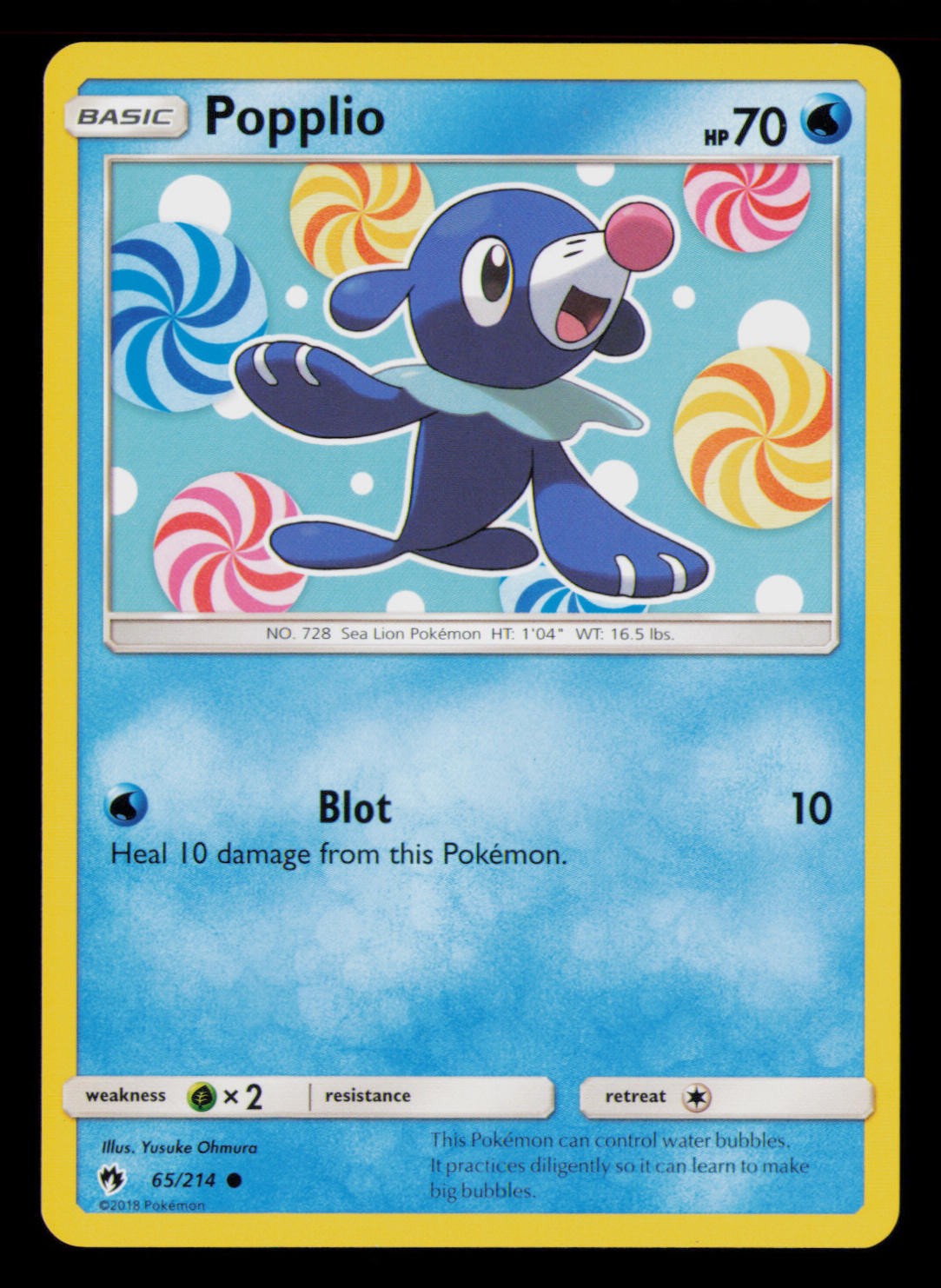 Popplio 65/214 Common Lost Thunder Pokemon Lightly Played