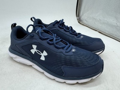 Under Armour Charged Assert 9 Athletic Shoes Men's Blue Sneakers - 12 EXTRA WIDE