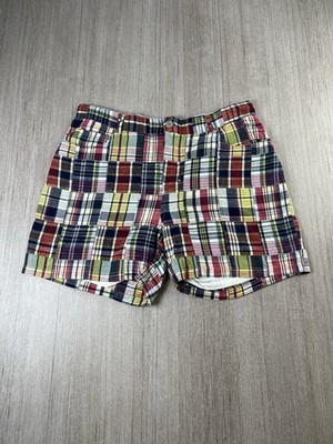 Tommy Hilfiger Madras karierte Patchwork-Shorts Damengröße 8 mehrfarbig adrett
