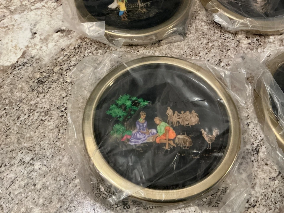 Sheila Bridges x Williams Sonoma Harlem Toile Coasters,4 件套 全新带盒 — 第 3/4 张图片