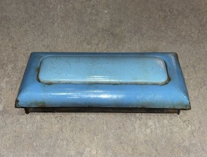 Vintage Blue Porcelain Enamel Stove Oven Two Tone Metal Part