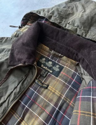 Barbour waxed jacket with hood