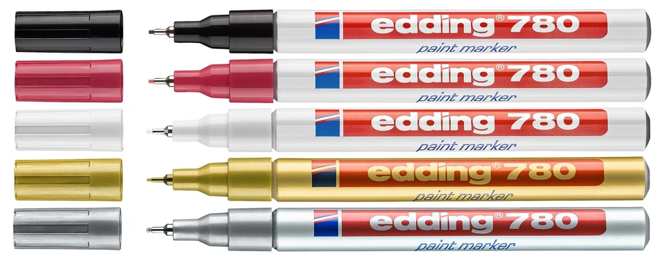 Edding 780 Lackmarker Lackstift Marker. 0,8mm - Extra fein. ALLE Farben wählbar!