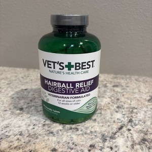 Vet’s Best Hairball Relief Digestive Aid for Cats - 180 Tablets EXP 10/29