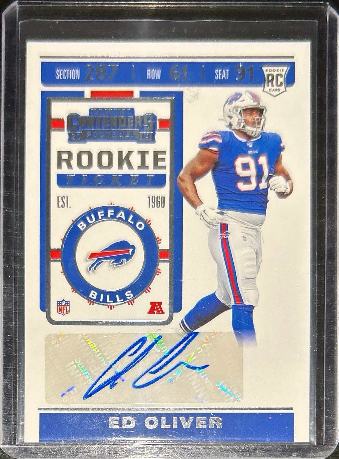 Ed Oliver Panini Contenders #197 Autograph