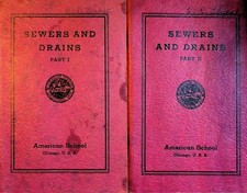 A Marston C E / Sewers and Drains Parts I and II 1939