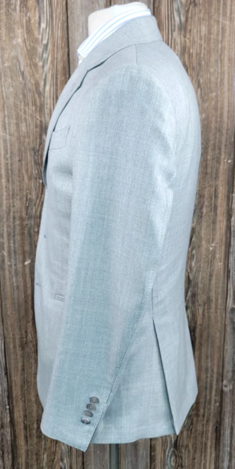 Abrigo deportivo Suitsupply Havana Jetted Vitale Barberis Canonico gris lana para hombre 36R Foto 4 de 4