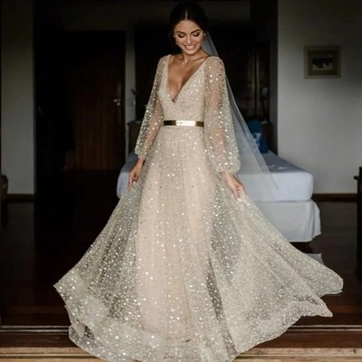 semi formal fall wedding guest dresses Champagne Evening Dress – Swish Fashion main image 0