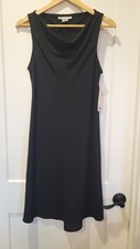 Vintage Dressbarn Women's Size 14 Sleeveless Cowl Neck Stretch Knit Little Black