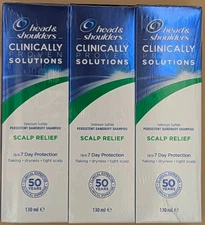 3 Head & Shoulders Clinically Proven Solutions Scalp Relief Shampoo Sealed Exp