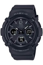 Unused CASIO BABY-G BGA-2800-1AJF Total Black Stylish Solar Women's Watch in Box