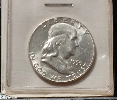 1955 Franklin Half Dollar Uncirculated Uncertified 90% Silver Exact Coin