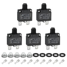 5 Pack X-B1 5Amp Circuit Breakers Manual Rese...