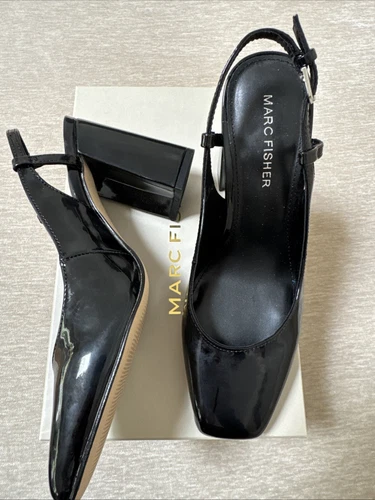 Marc Fisher Women’s Pumps Black Patent New Size 5