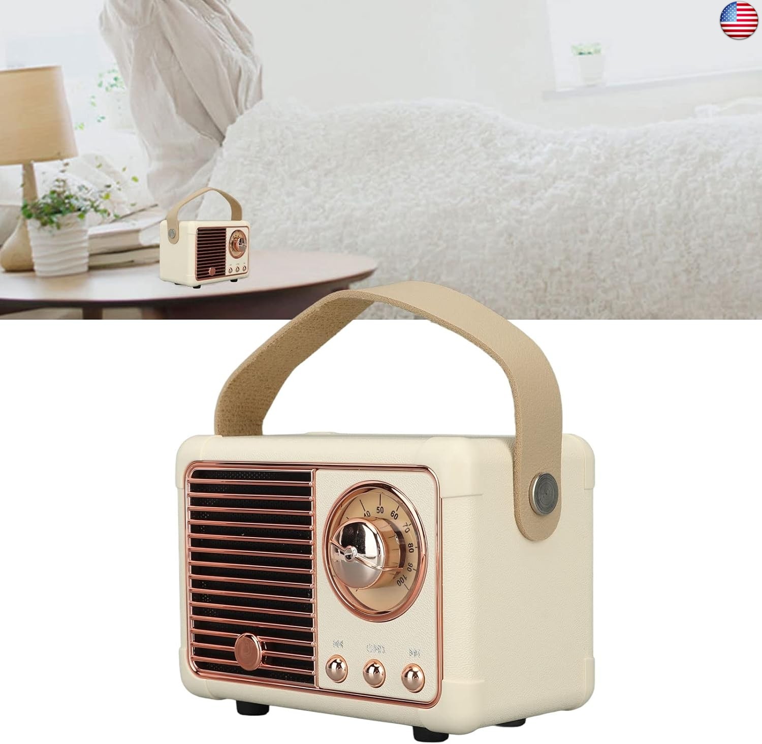 Tbest Vintage Bluetooth Speaker,Retro Bluetooth Speaker Vintage Decor Old