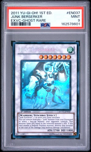 Junk Berserker EXVC-EN037 1st Edition-Ghost Rare Yugioh PSA 9 *601
