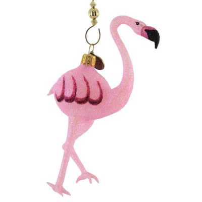 Blubom Fancy Pink Flamingo Tree Ornament Beach Sun Florida Bird One Leg