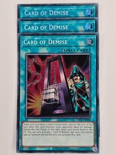 Yu Gi Oh - 3x LCKC-EN029 Card of Demise - Secret Rare