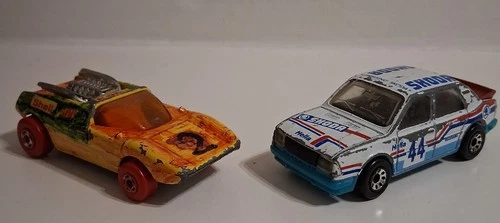 Vintage matchbox toy cars die cast. Skoda 130 LR rally  1986 & mod rod #1 1971