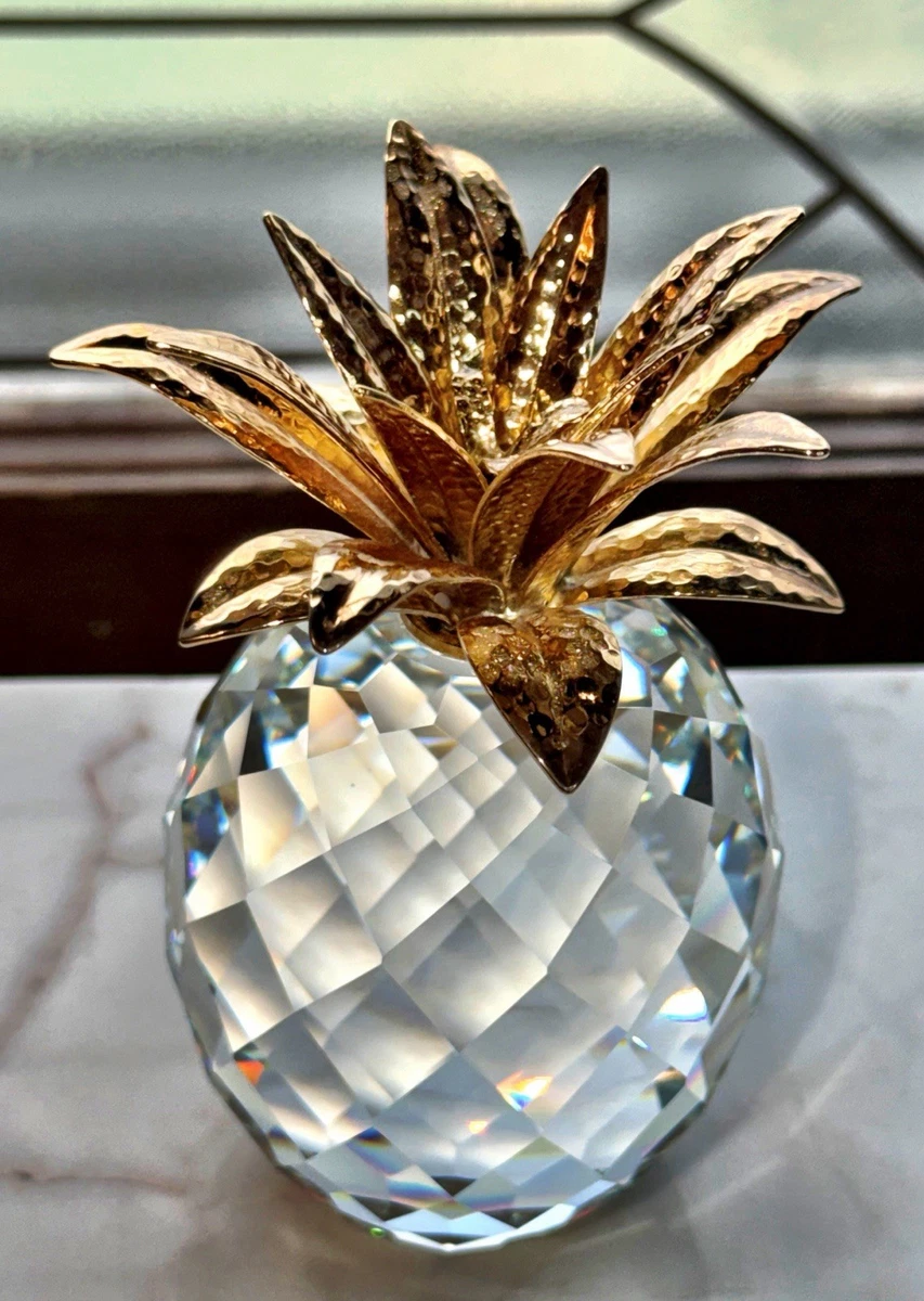Swarovski Crystal Pineapple w/textured leaves - Retired - NO Box