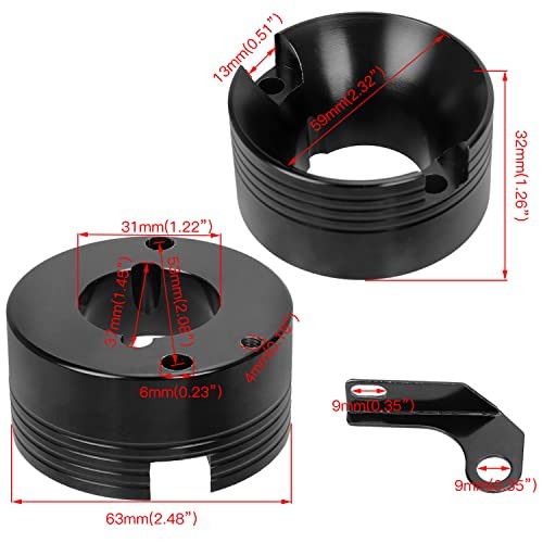 62mm Mini Bike Air Filter Adapter Stage1 For Predator 301cc 420cc GX340 Black - Afbeelding 4 van 6