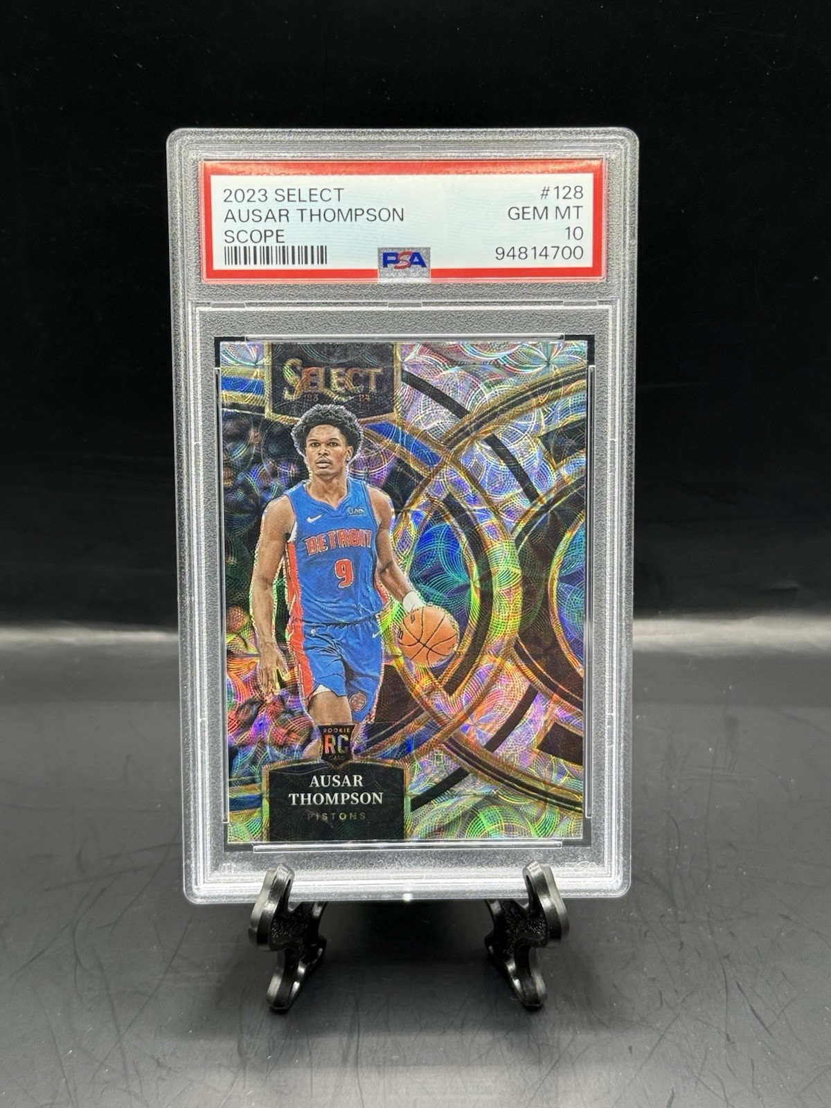2023-24 Panini Select Premier Level Ausar Thompson #128 Scope Prizm (RC) PSA 10!
