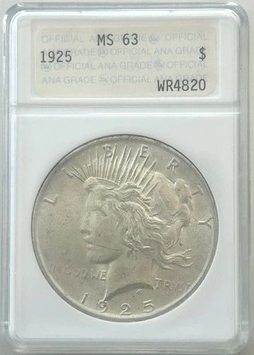 1925 Peace Dollar ANA First Generation  MS63