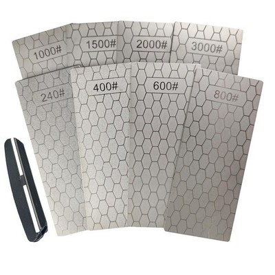 Diamond Sharpening Stone Set,8 Pcs Diamond Lapping Plate Coarse/Medium/Fine G...