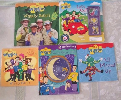 Lot Of 5 The Original WIGGLES Book Lot Includes CD & Magnets & Lift-the-Flap!