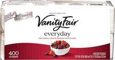 Vanity Fair Everyday Paper Napkins, 400 Count - Perfect for Parties Events