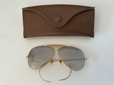 Vintage Ray Ban Aviator Bullet Hole Shooter Self Darkening Bausch Lomb