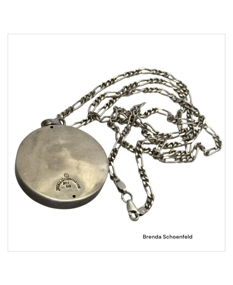 Hand-wrought Vintage Taxco Mexico BRENDA SCHOENFELD Sterling Silver Necklace  - Image 2 of 4