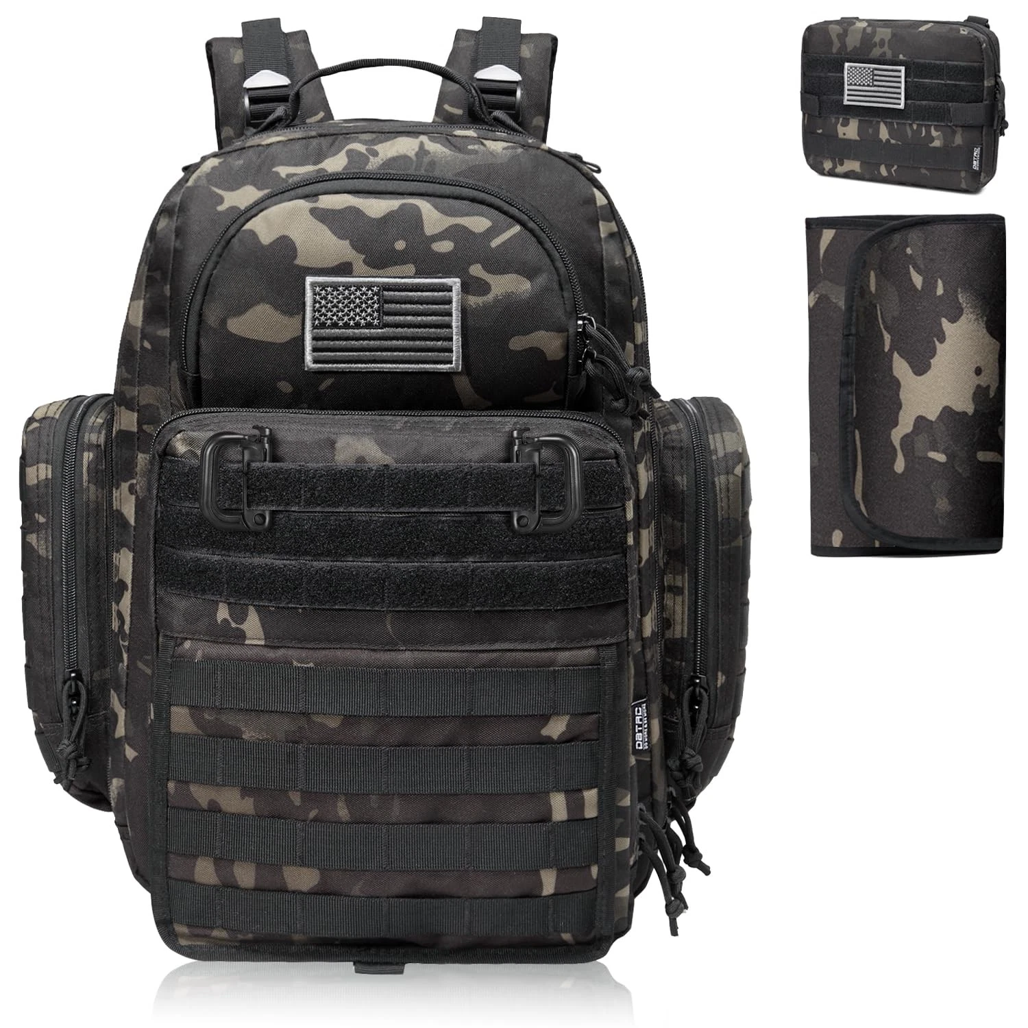 Diaper Bag Backpack for Dad, Large Baby Nappy Bag Men W/Changing Mat & Insulated