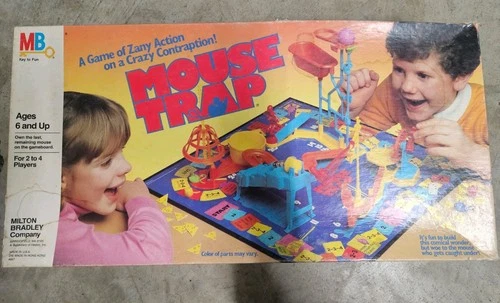 VINTAGE Mouse Trap COMPLETE Milton Bradley 1986 Classic Board Game Kids Family