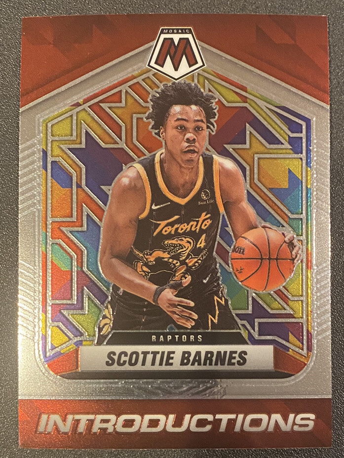 2021-22 Mosaic Introductions Scottie Barnes RC #4 Rookie Toronto Raptors NBA