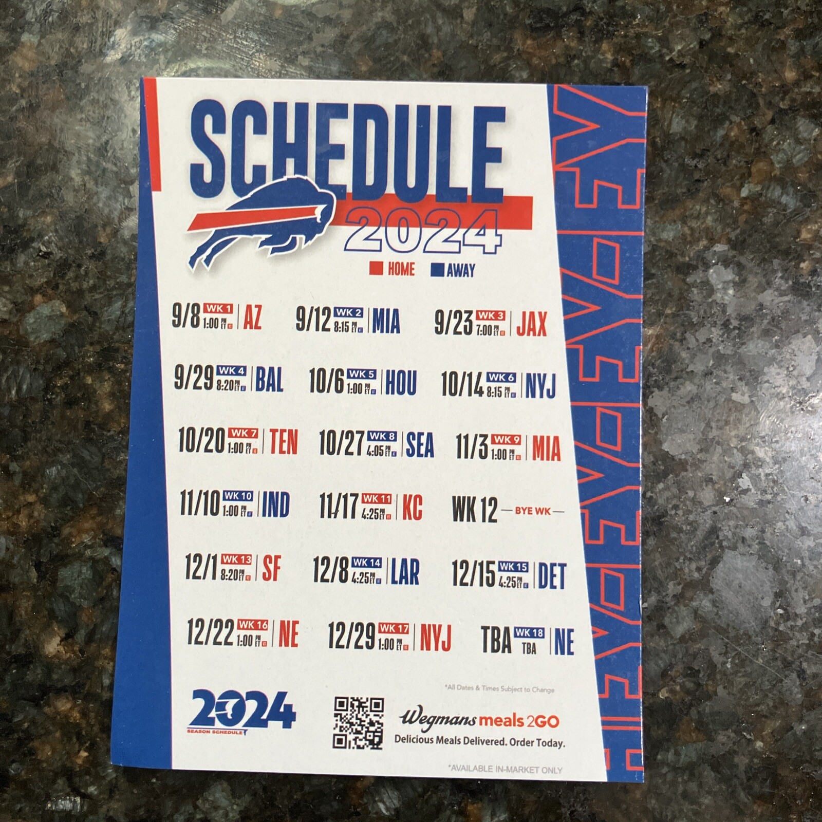 BUFFALO BILLS 2024 CAR/FRIDGE Falak Tayyeb Platinum Government