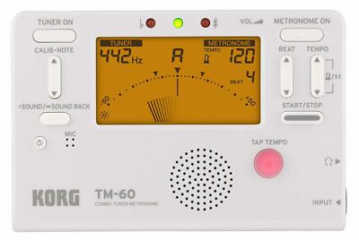 Korg Tuner TM60WH metronome