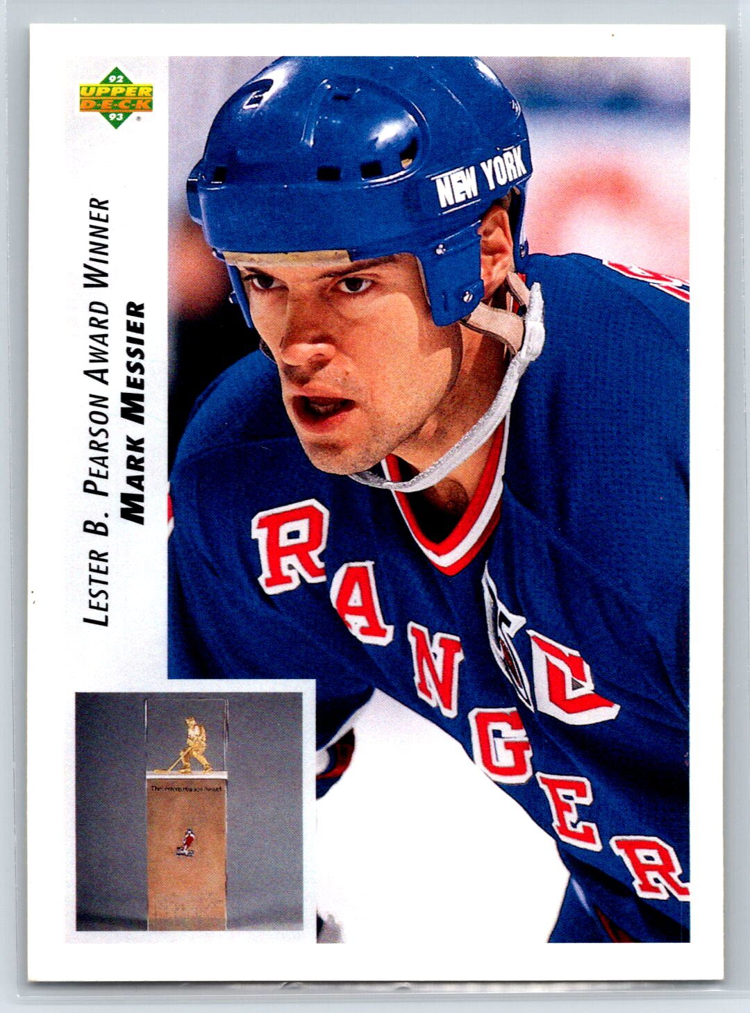 1992-93 Upper Deck Mark Messier Award Winner New York Rangers #432