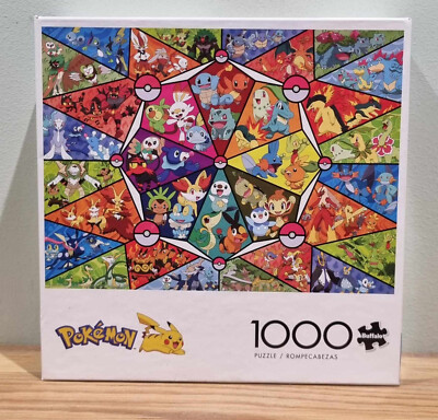 Buffalo Games 1000 Teile Puzzle Pokemon Buntglas Starter Rarität