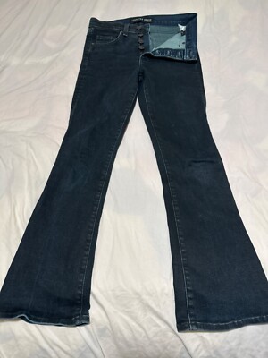 Veronica Beard Jeans Caroline Baby Boot High-Rise Size 26 5 Button Closure 