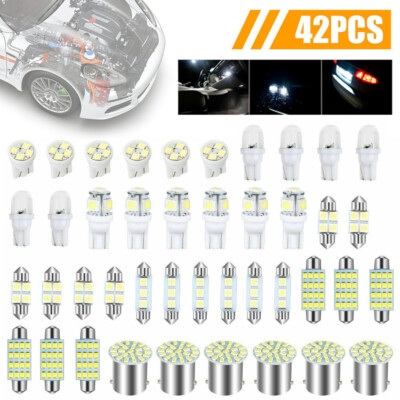 42pc Innenraumbeleuchtung Lampe LED Auto Licht T10 SMD Birne Leselicht 12V 6000K
