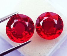 Natural Red Ruby Round Shape 8 to 10 Ct Certified Loose Gemstone Free Gift RR20