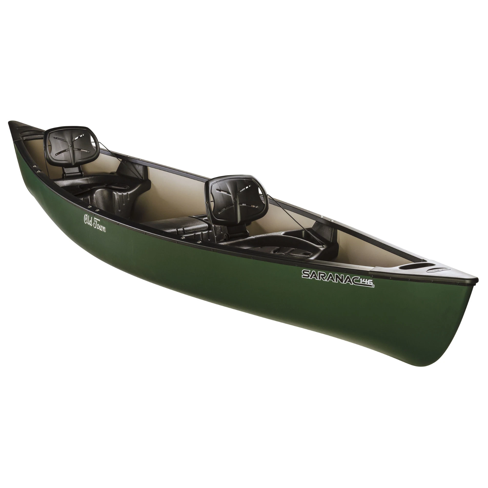 A canoe, 2 Cabela paddles, 2 life jackets, vinylcoated chain and lock