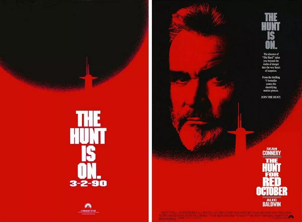 The Hunt For Red October" Original Movie Posters lot 1-sheet/advance 1990  MINT | eBay